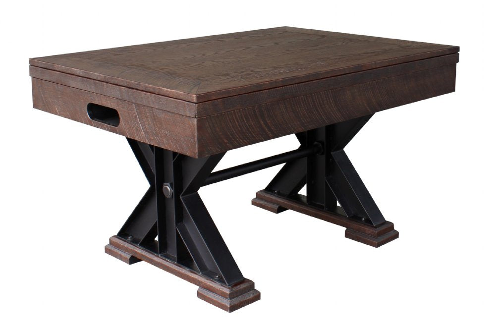 "The Weathered" Rectangular SLATE Bumper Pool Table w/Optional Card & Dining Top
