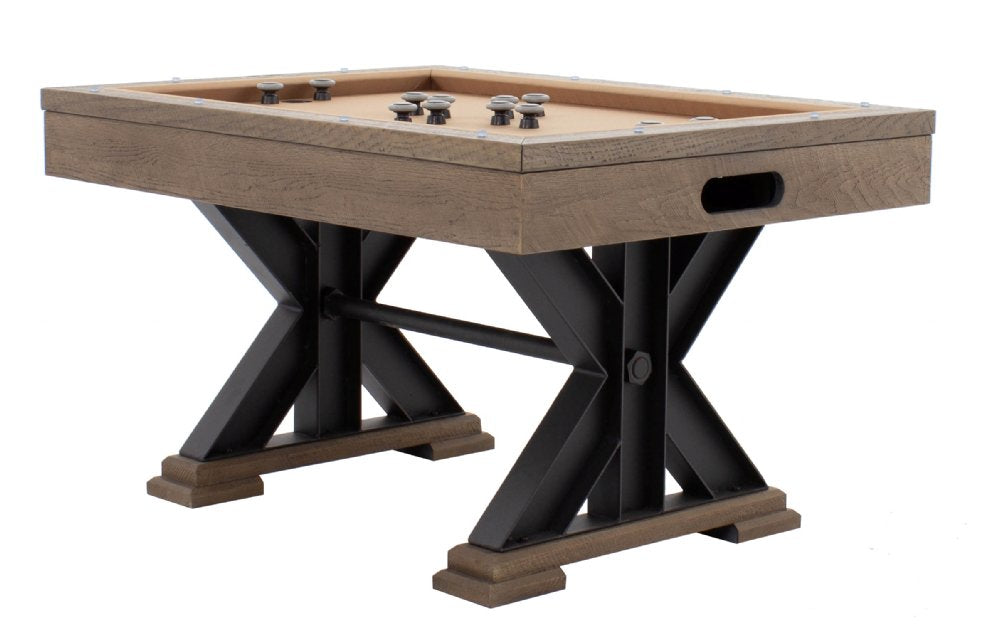 "The Weathered" Rectangular SLATE Bumper Pool Table w/Optional Card & Dining Top