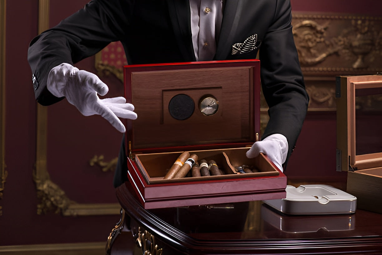 luxury cigar storage cabinet, wooden cigar humidor for home