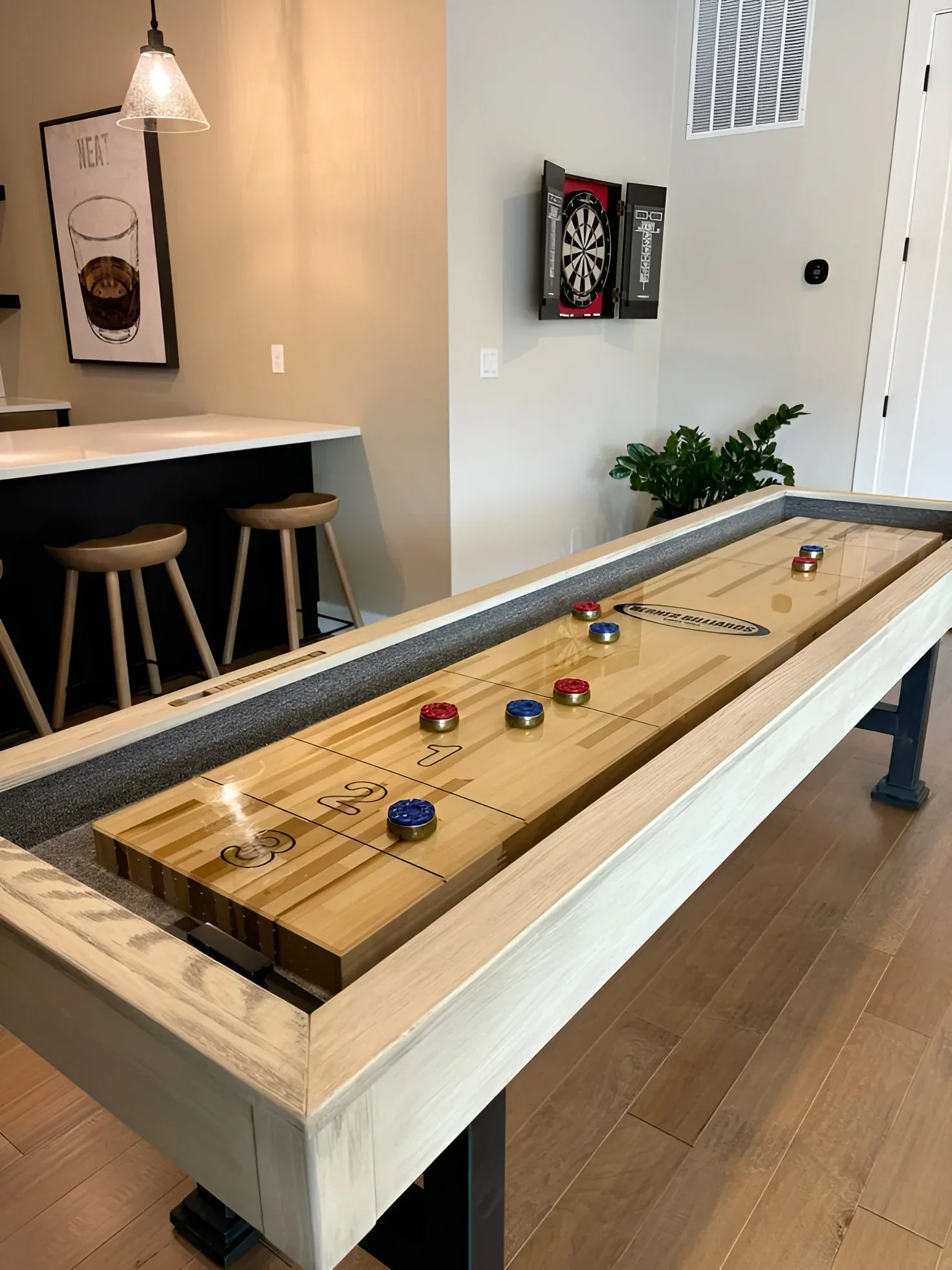 Premium Shuffleboards for Game Rooms, Bars, & Lounges for Home and Business | Berner Billiards Shuffleboard Tables - Upper Level Game Rooms