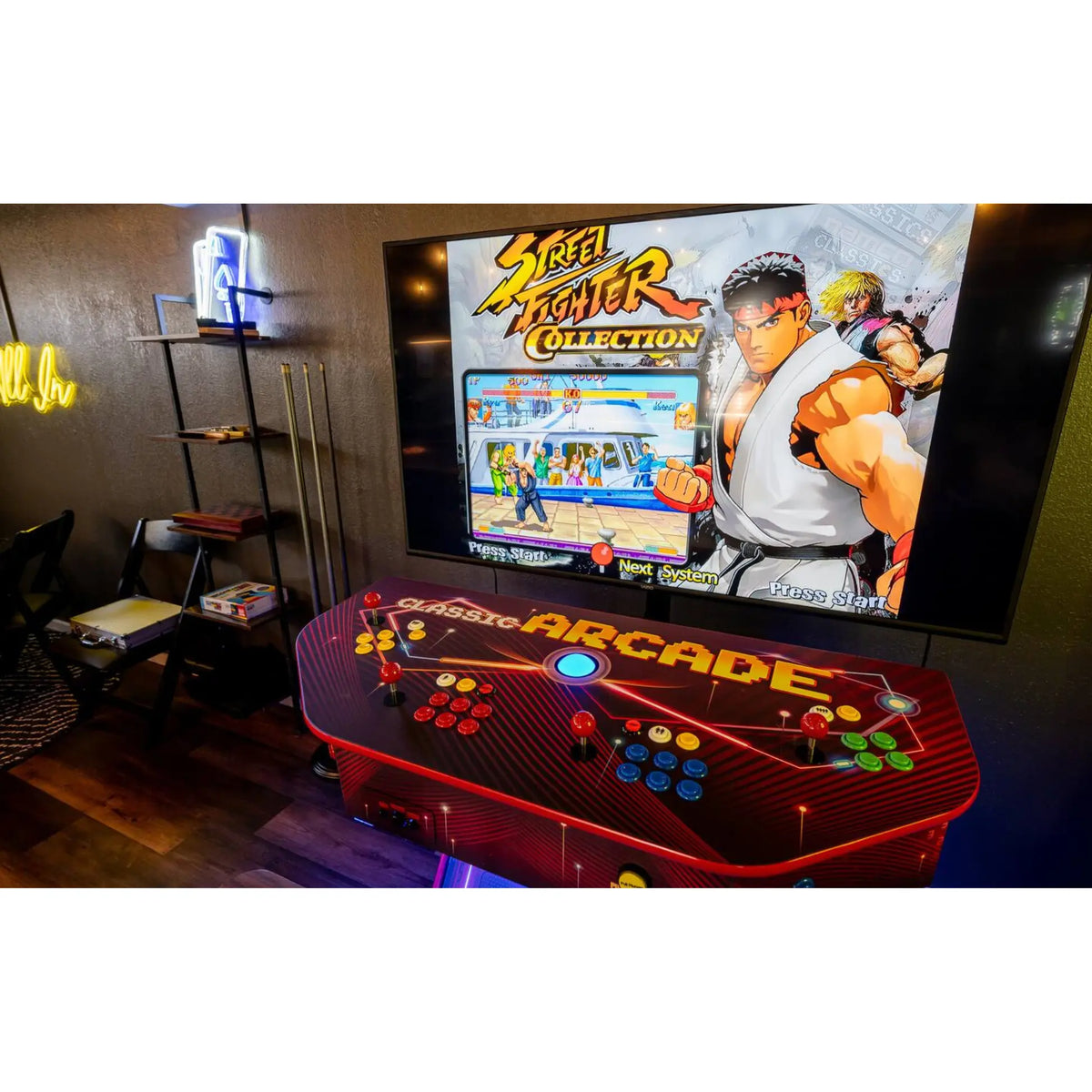 Arcade Game Machine for Home – Multicade 4 Player TV Arcade Console with 7,000 Games, Mrs. Pac-Man, Arcade Galaga, Street Fighter, Mortal Kombat & More
