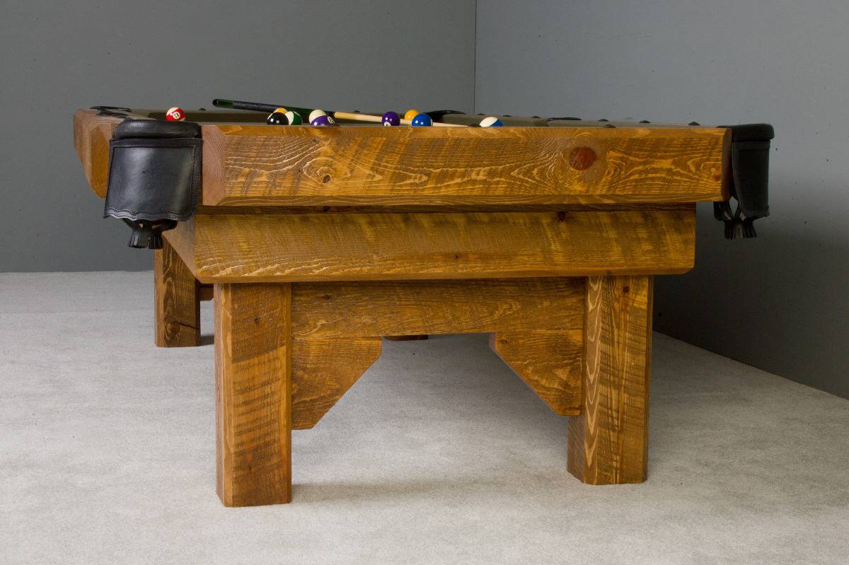 Barnwood Timber Lodge Pool Table side view