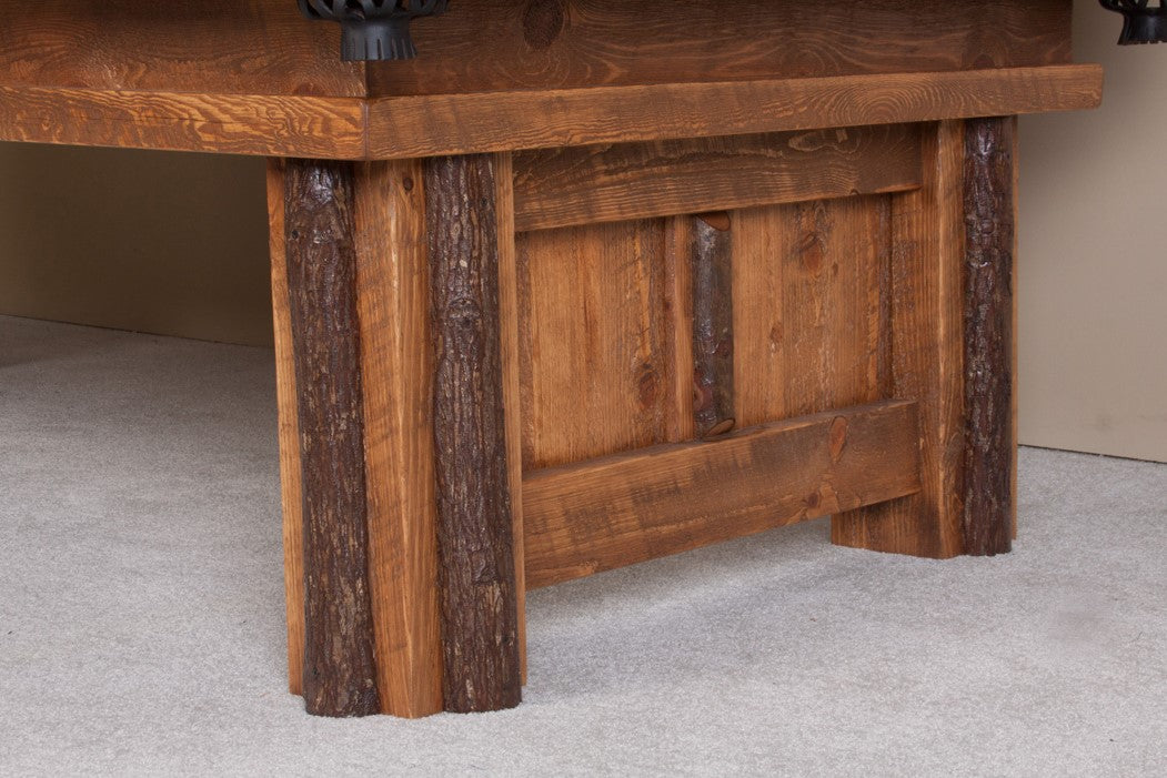 Sawtooth Hickory Pool Table closeup view