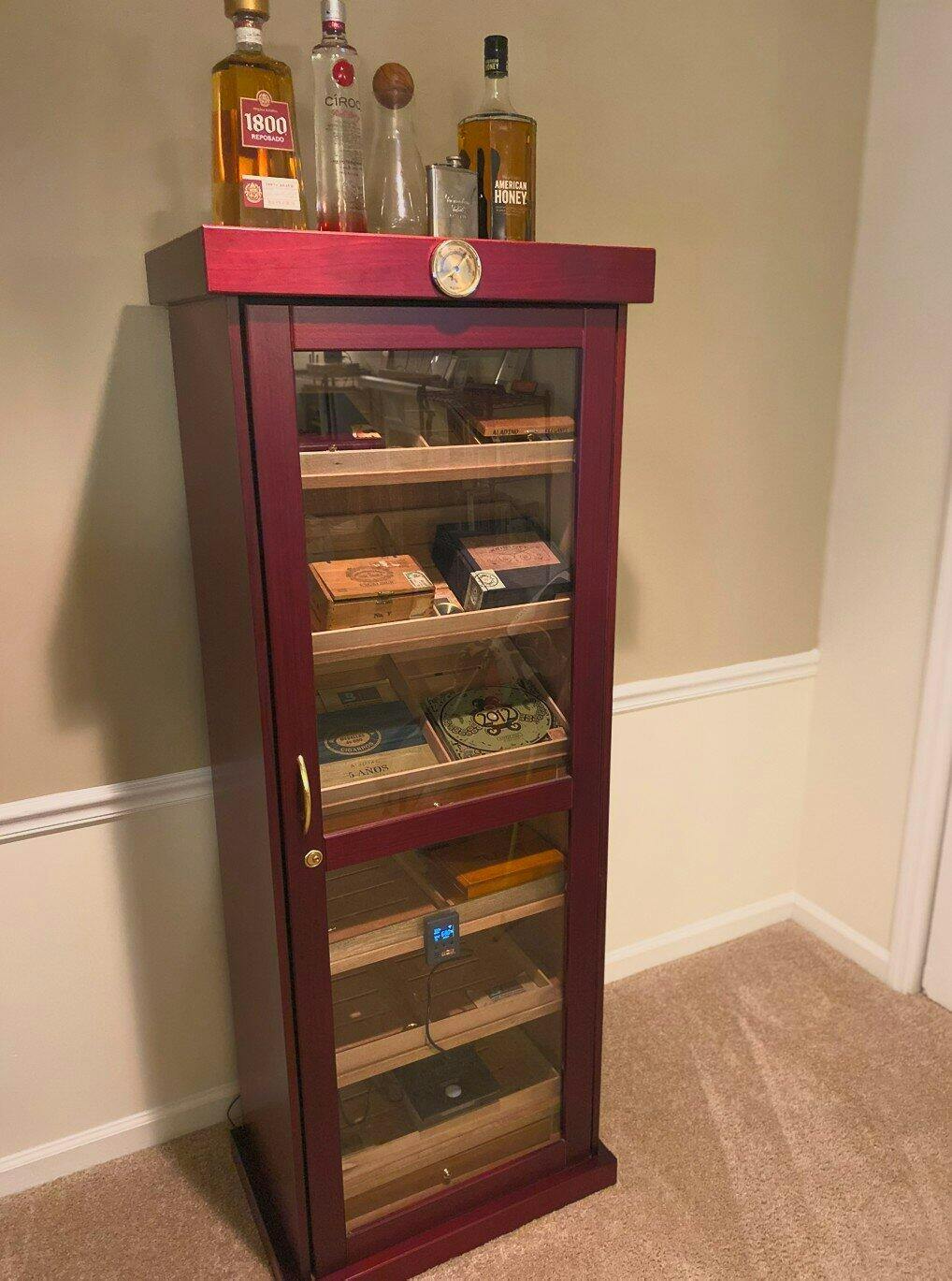 Barbatus 2000 cigar storage cherry wood humidor cabinet for premium cigar organization
