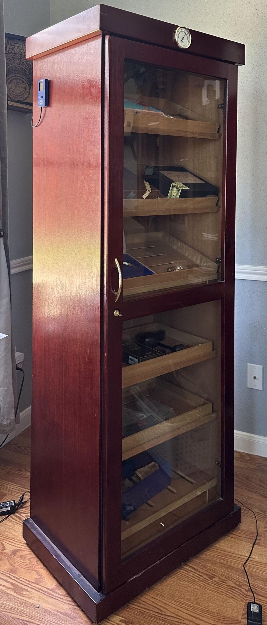2000 Cigar Storage Cherry Wood Cigar Humidor Cabinet - Barbatus by Prestige Import Group - Humidor