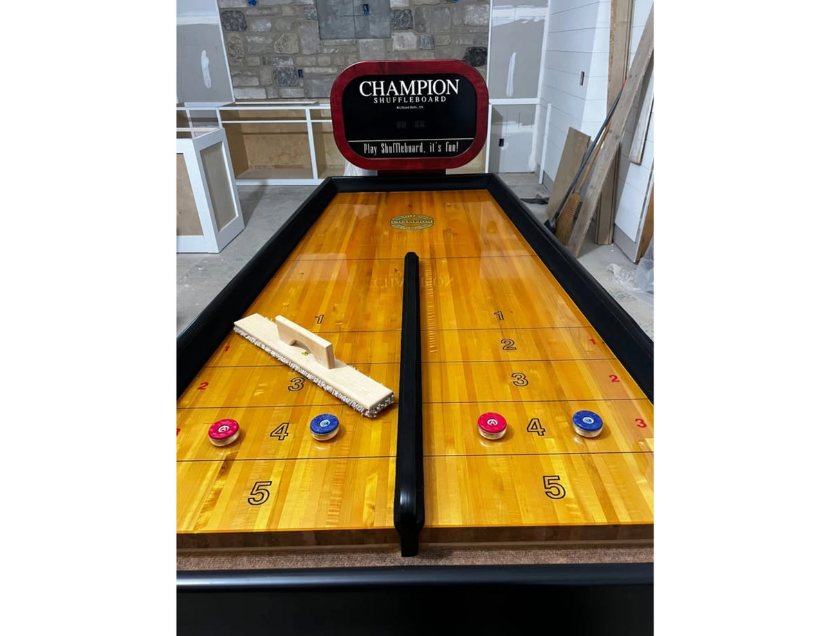 Shuffleboard Table for Sale – 7 ft Indoor Bar & Home Shuffleboard Table with Bumpers | Champion “The Bankshot”