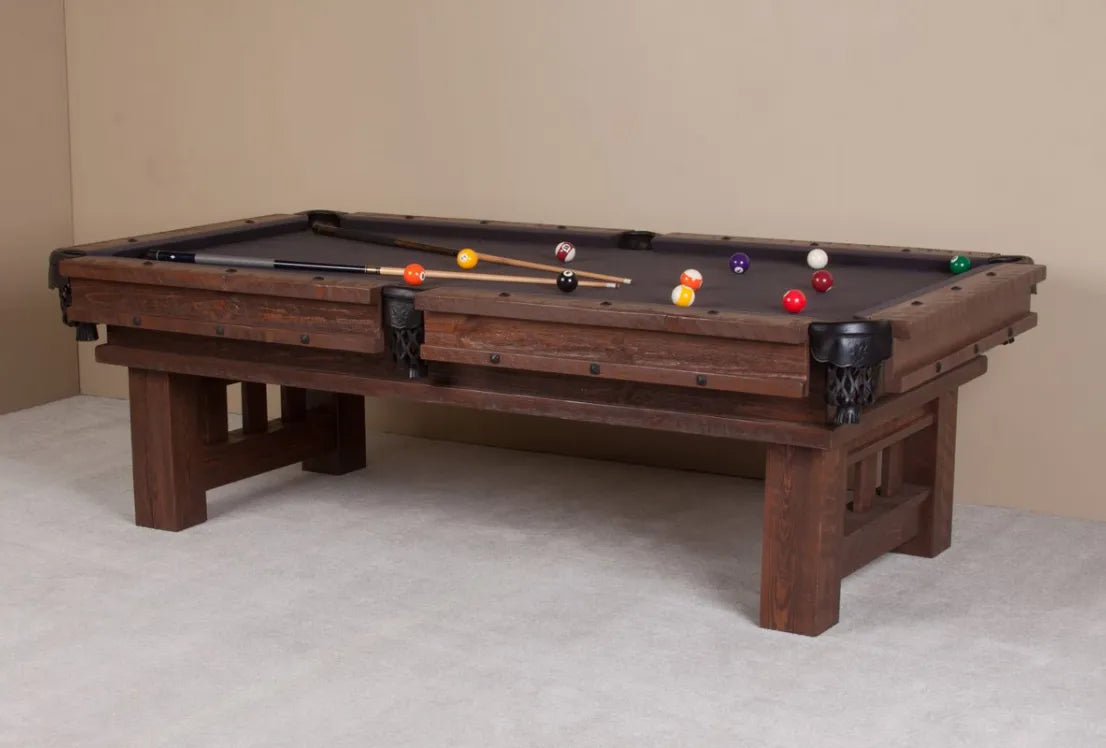 7 ft Billiard Table for Sale – 8 ft Billiard Table – Rustic Barnwood Pool Table for Cabin, Lodge & Home | "The Cheyenne" Viking Log Furniture