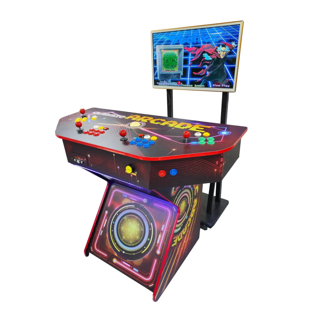 Arcade Game Machine for Home – Multicade 4 Player TV Arcade Console with 7,000 Games, Mrs. Pac-Man, Arcade Galaga, Street Fighter, Mortal Kombat & More