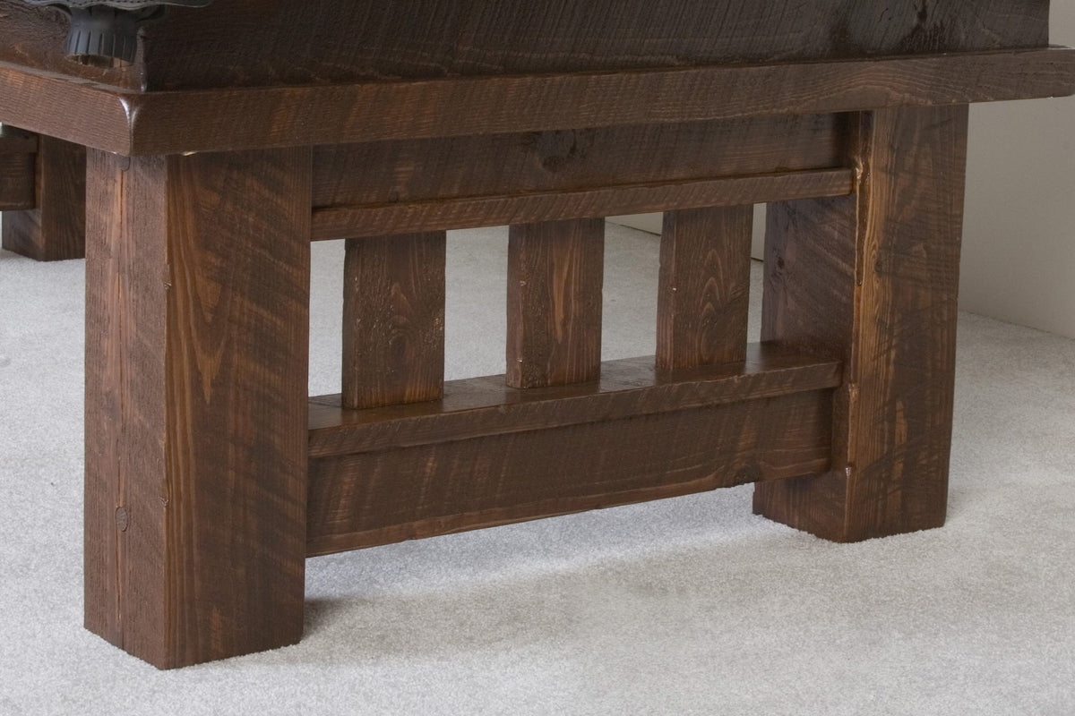Barnwood Cheyenne Rustic Pool Table side view