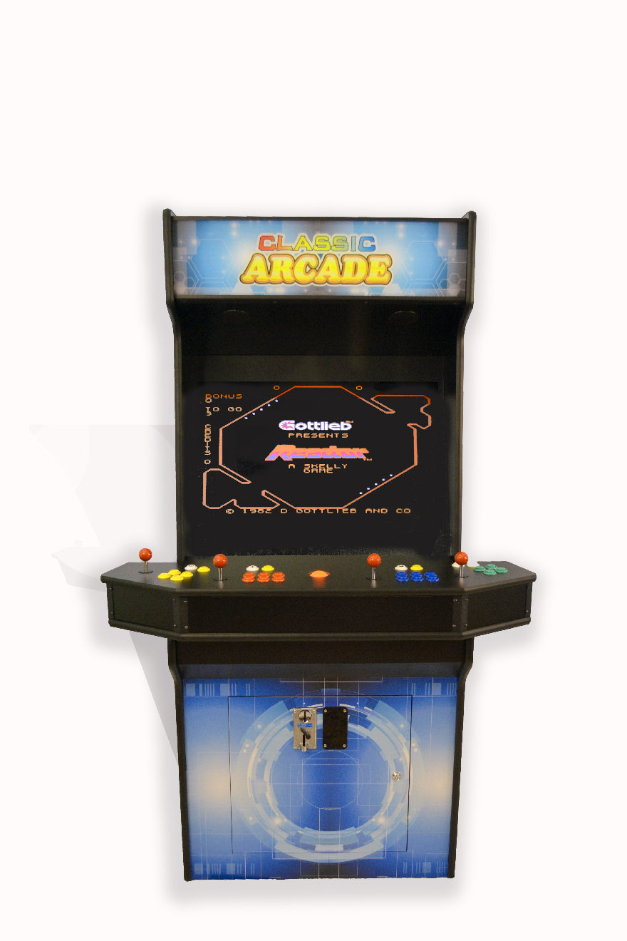 4-Player Full-Sized Upright Arcade Machine - 3,000 Games, 32" LCD & Trackball