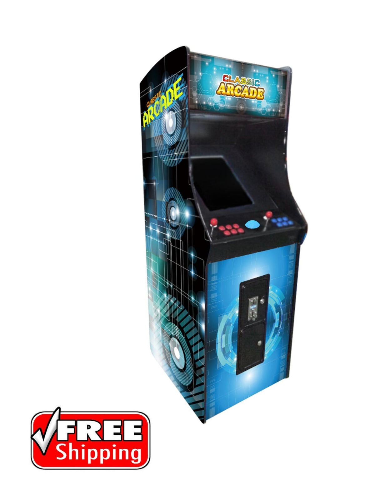 Full - Sized Upright Arcade Machine with Trackball - 3,000 Games & 21.5" LCD by Game Room City - Arcade