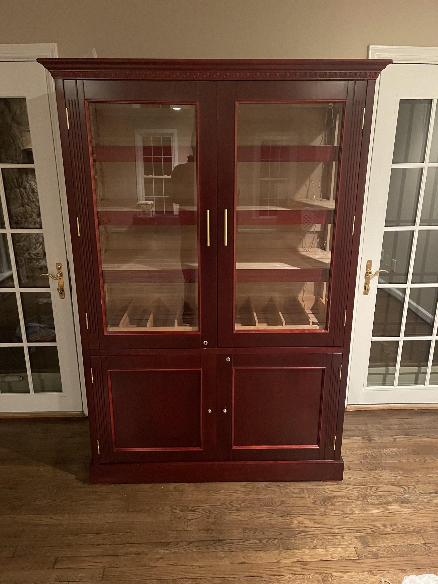 4000 Cigar Count Cherry Glass Display Cigar Cabinet - Saint Regis by Prestige Import Group - Humidor