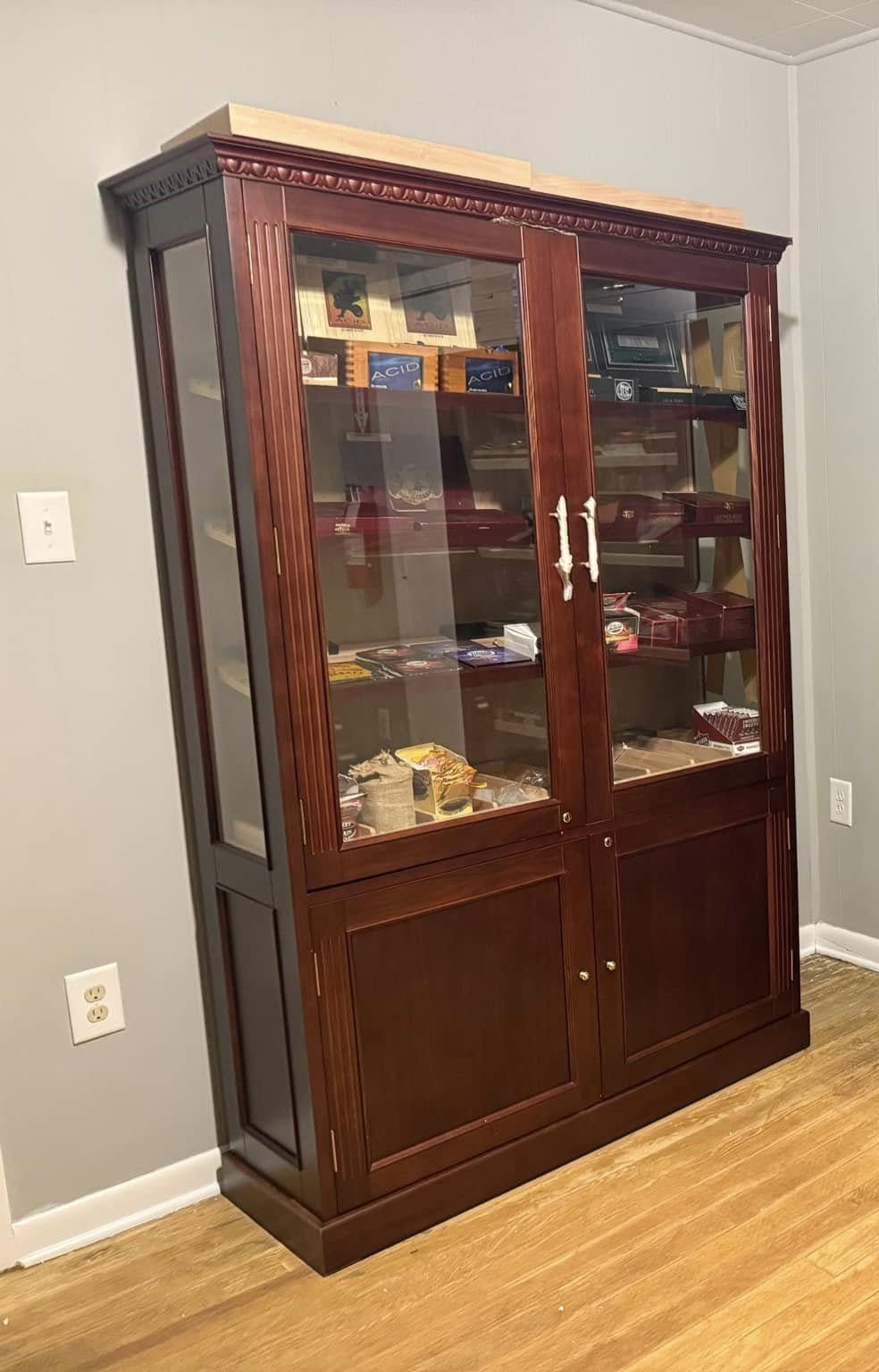 4000 Cigar Count Cherry Glass Display Cigar Cabinet - Saint Regis by Prestige Import Group - Humidor