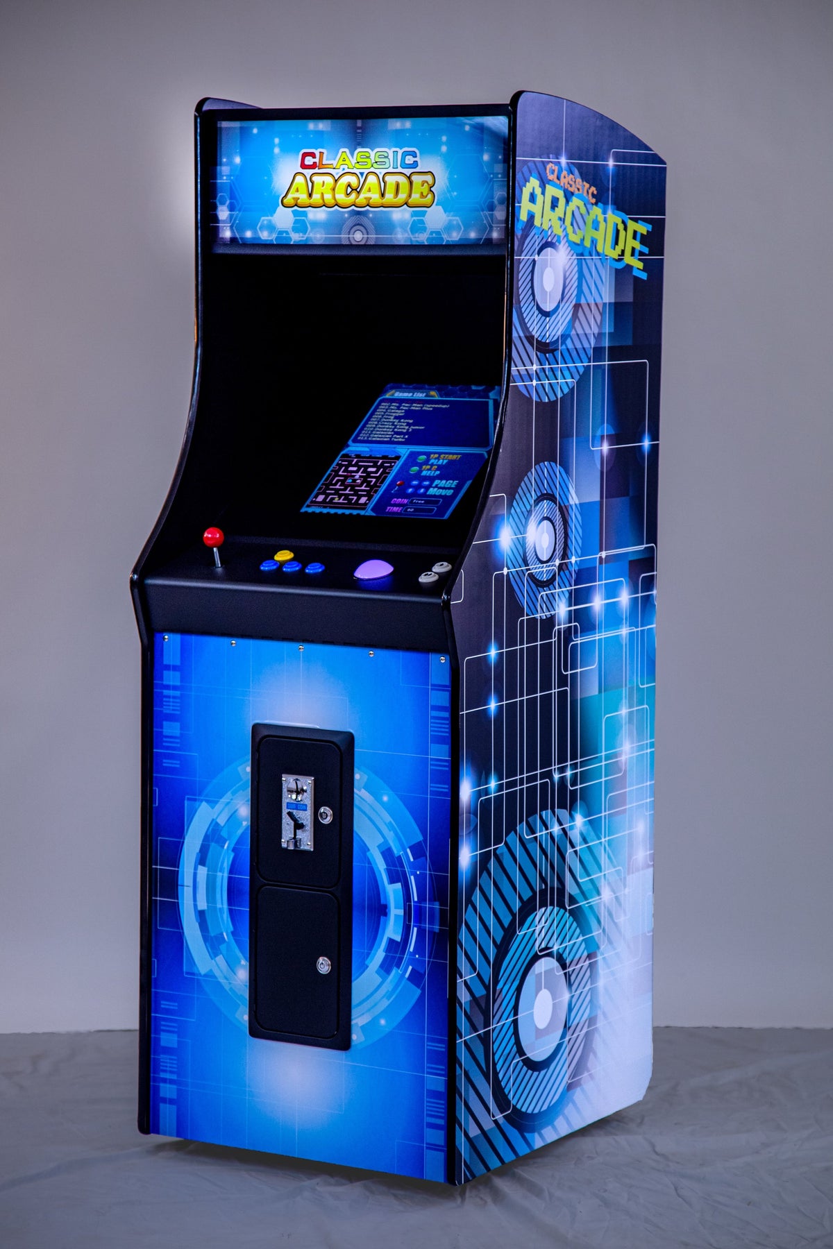 Full Size Upright Arcade Machine with 456 Classic & Golden Age Games and Dual Trackballs