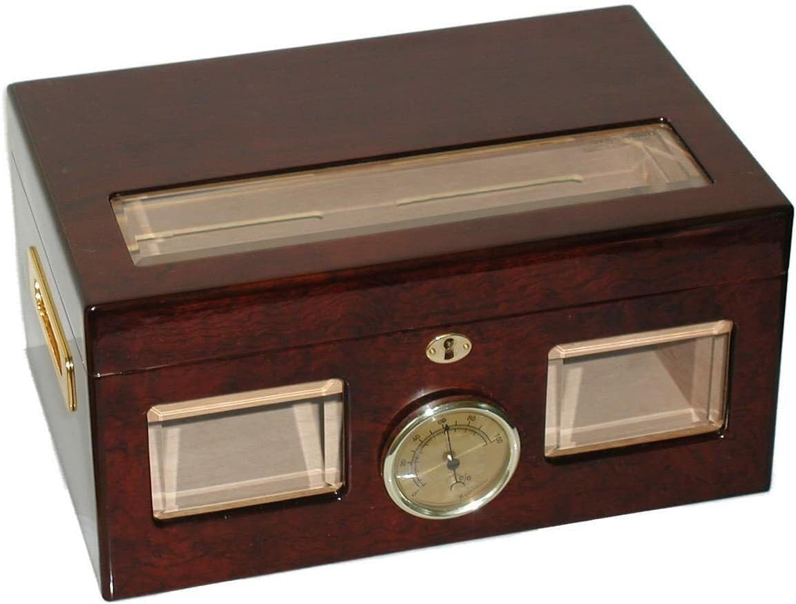 Versailles 100 Cigar Glass Top Humidor.
