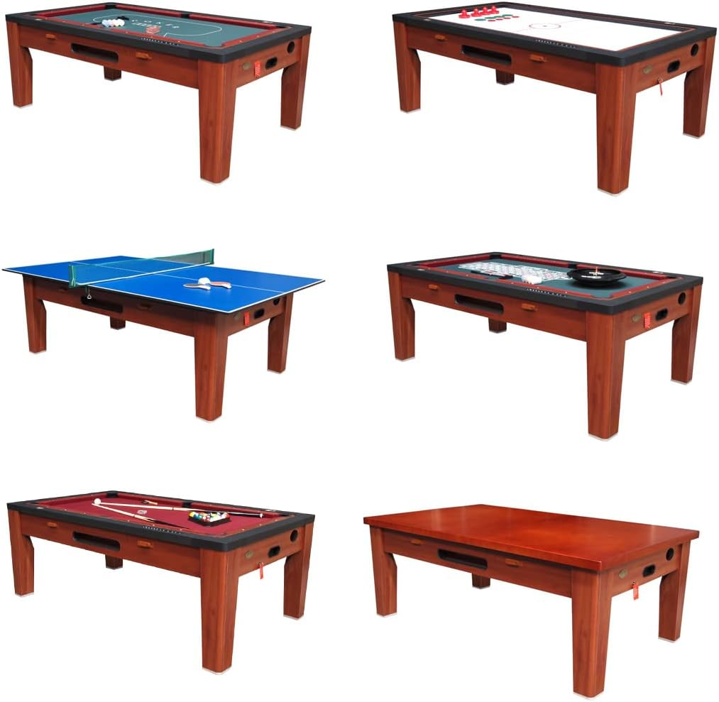 6-in-1 Multi-Game Dining Table &amp; Accessories by Berner Billiards.