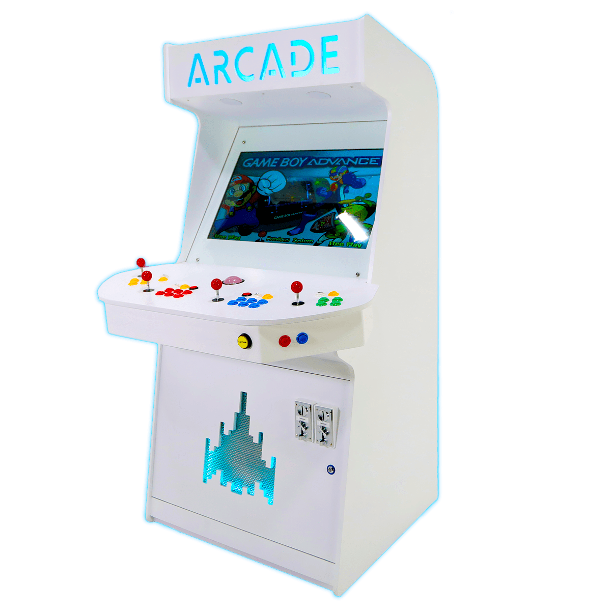 Arcade Machine for Home | 4 Player White Arcade Game Cabinet 7000+ Games 32" LCD by Game Room City - Arcade
