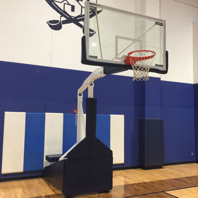 Tempest Triumph Portable Basketball Goal - 72" Tempered Glass Backboard, 66" Extension & Pro Safety Padding.