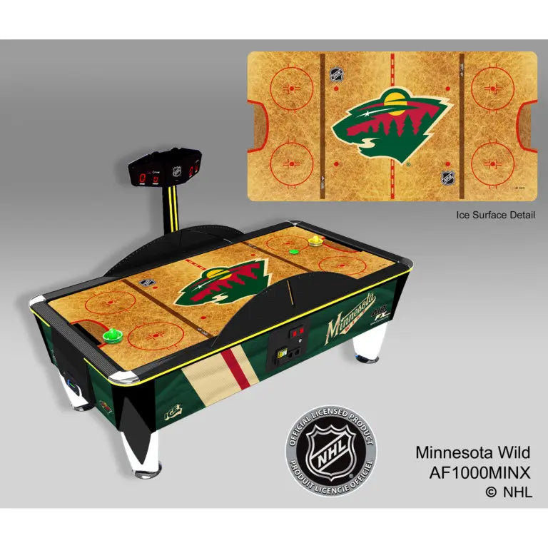NHL Team Air FX Full Size Air Hockey Table – 8&#39; LED Playfield | Official NHL Licensed | Custom Team Logos &amp; Jersey Graphics | ½&quot; Thick Surface | Commercial-Grade Arcade Game
