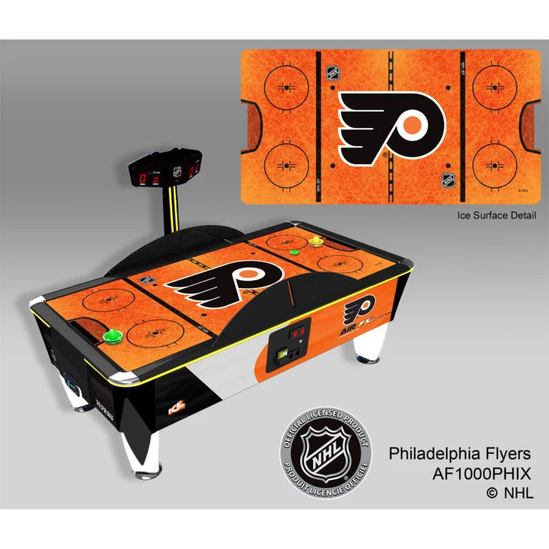 NHL Team Air FX Full Size Air Hockey Table – 8&#39; LED Playfield | Official NHL Licensed | Custom Team Logos &amp; Jersey Graphics | ½&quot; Thick Surface | Commercial-Grade Arcade Game