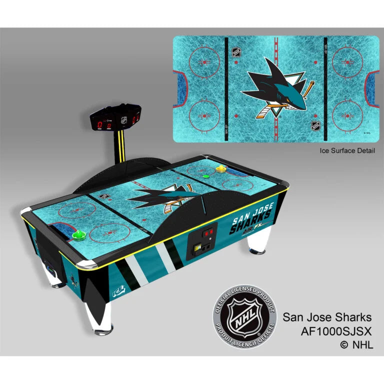NHL Team Air FX Full Size Air Hockey Table – 8&#39; LED Playfield | Official NHL Licensed | Custom Team Logos &amp; Jersey Graphics | ½&quot; Thick Surface | Commercial-Grade Arcade Game