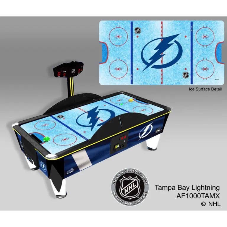NHL Team Air FX Full Size Air Hockey Table – 8&#39; LED Playfield | Official NHL Licensed | Custom Team Logos &amp; Jersey Graphics | ½&quot; Thick Surface | Commercial-Grade Arcade Game