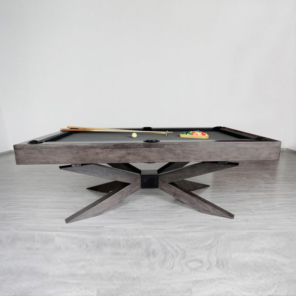 Asbury Modern Pool Table – Luxury Slate Billiards Table | Solid Hardwood Frame | Professional 3-Piece Slate | Leather Drop Pockets.