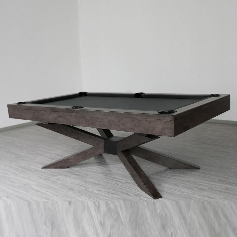 Asbury Modern Pool Table – Luxury Slate Billiards Table | Solid Hardwood Frame | Professional 3-Piece Slate | Leather Drop Pockets.