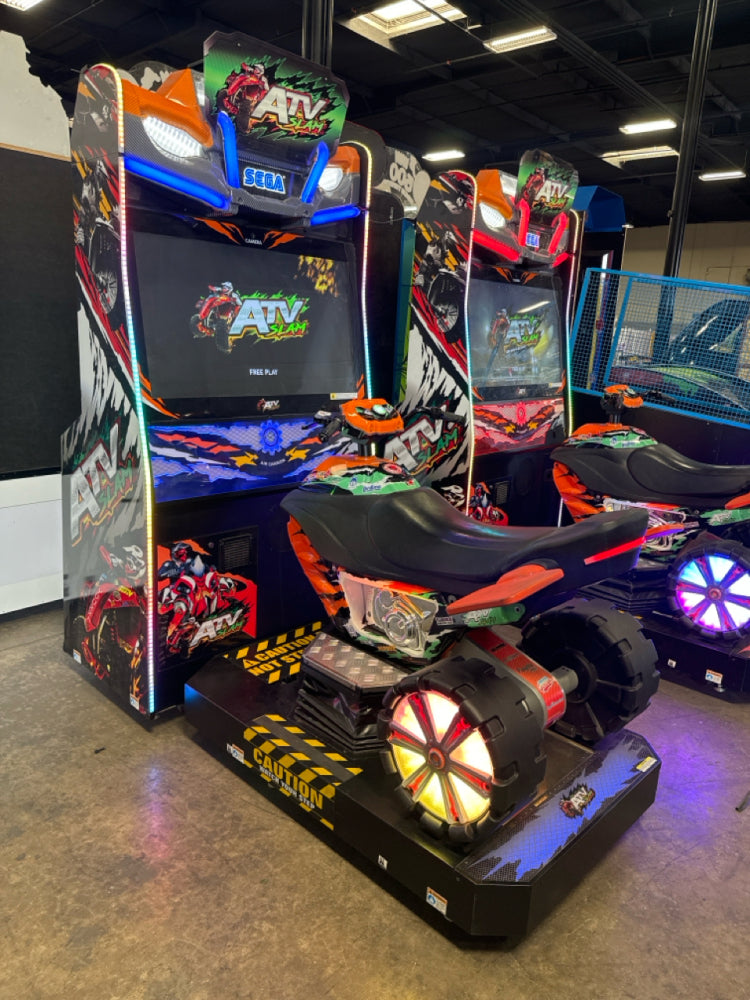ATV Slam DLX deluxe motion off-road racing arcade machine with full-motion ATV seat