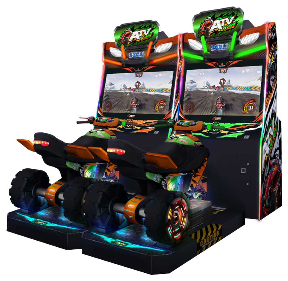 ATV Slam DLX deluxe motion off-road racing arcade machine with full-motion ATV seat