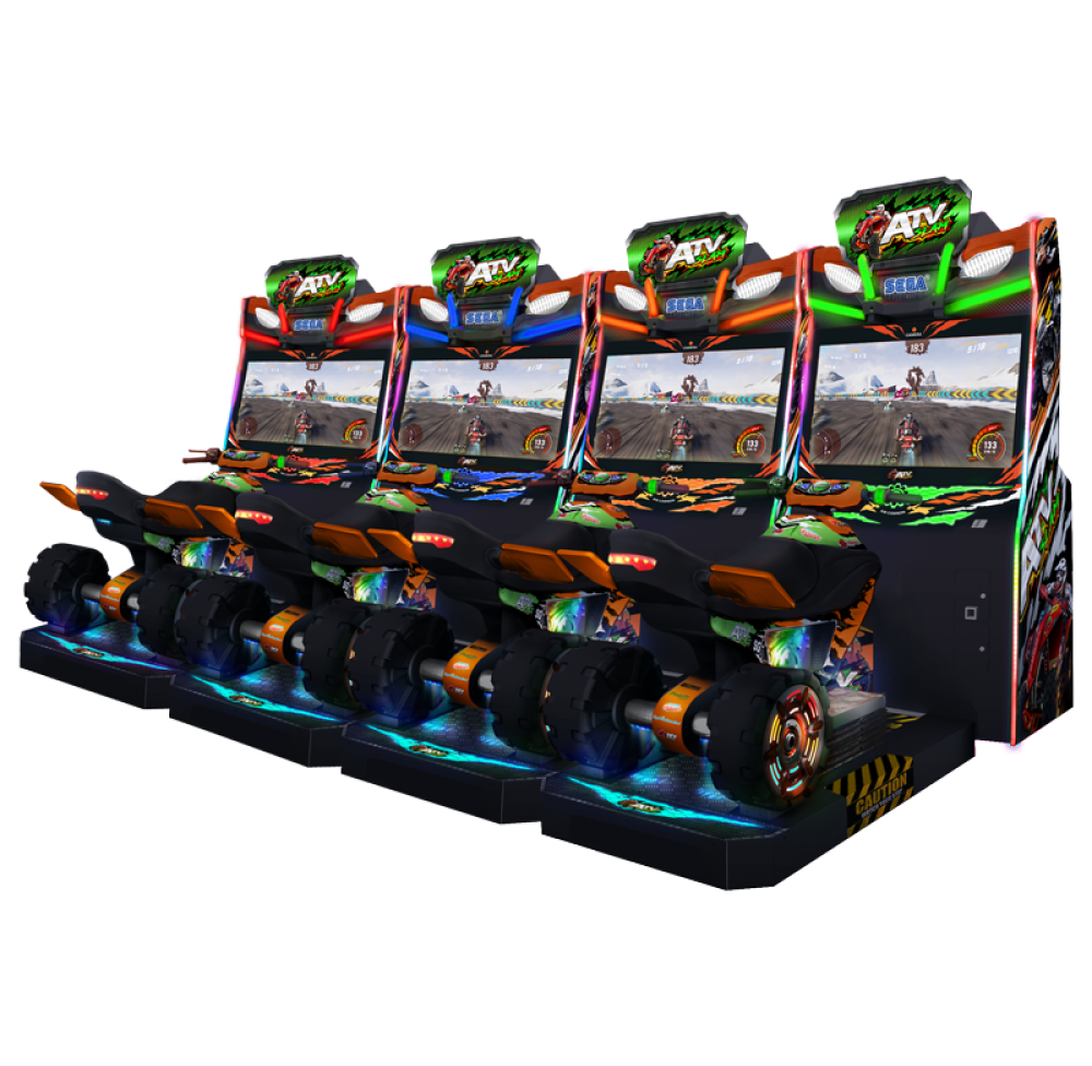 ATV Slam DLX deluxe motion off-road racing arcade machine with full-motion ATV seat
