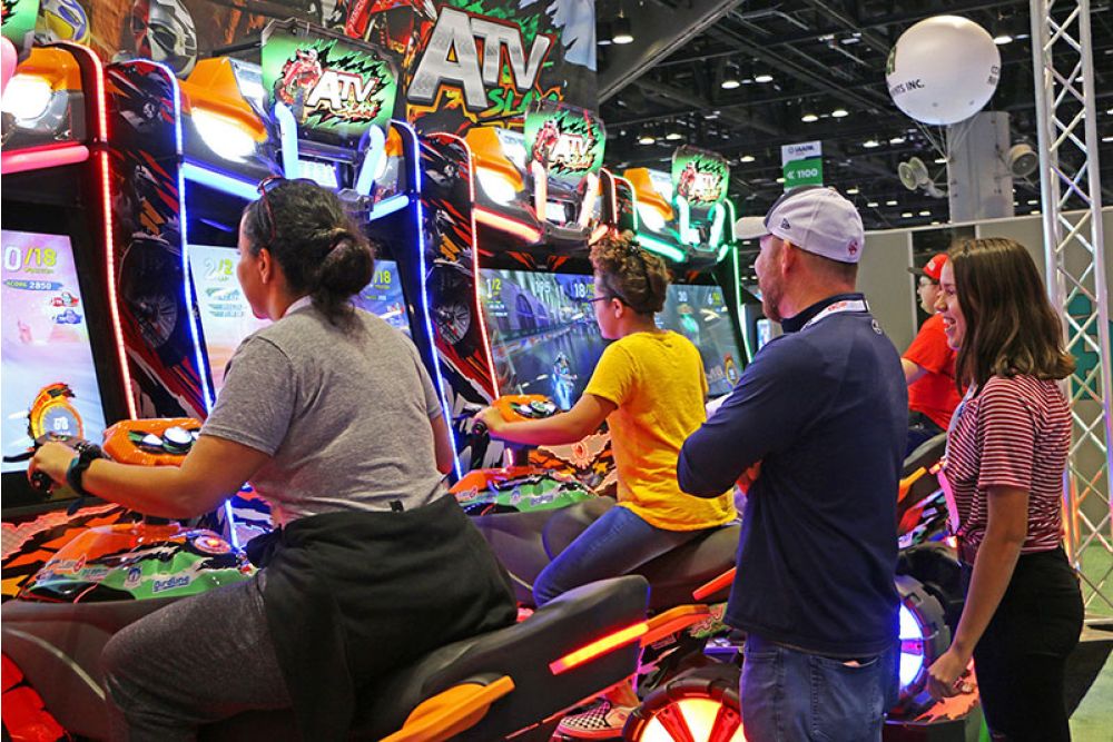 ATV Slam DLX deluxe motion off-road racing arcade machine with full-motion ATV seat