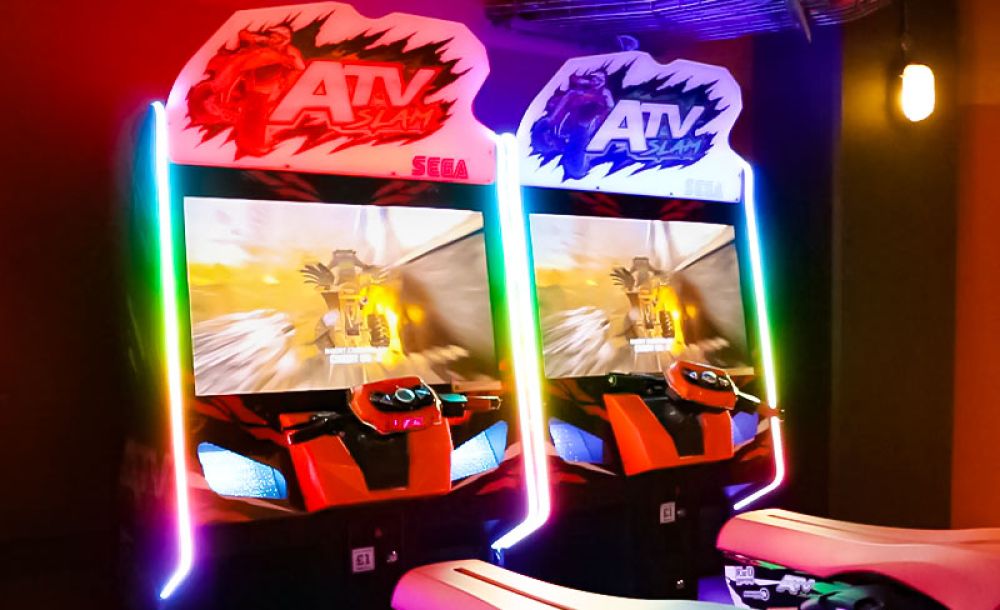 ATV Slam STD standard off-road racing arcade machine with fixed-seat cabinet design