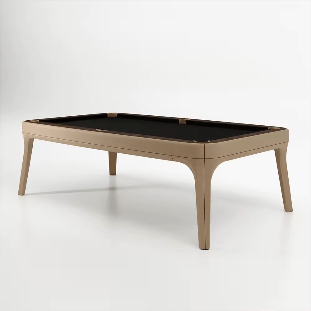 Morris Luxury Leather Pool Table – Handmade in California | Fully Leather-Wrapped | Professional Slate Billiards Table | Simonis Cloth | Custom Finishes &amp; Drop Pockets.