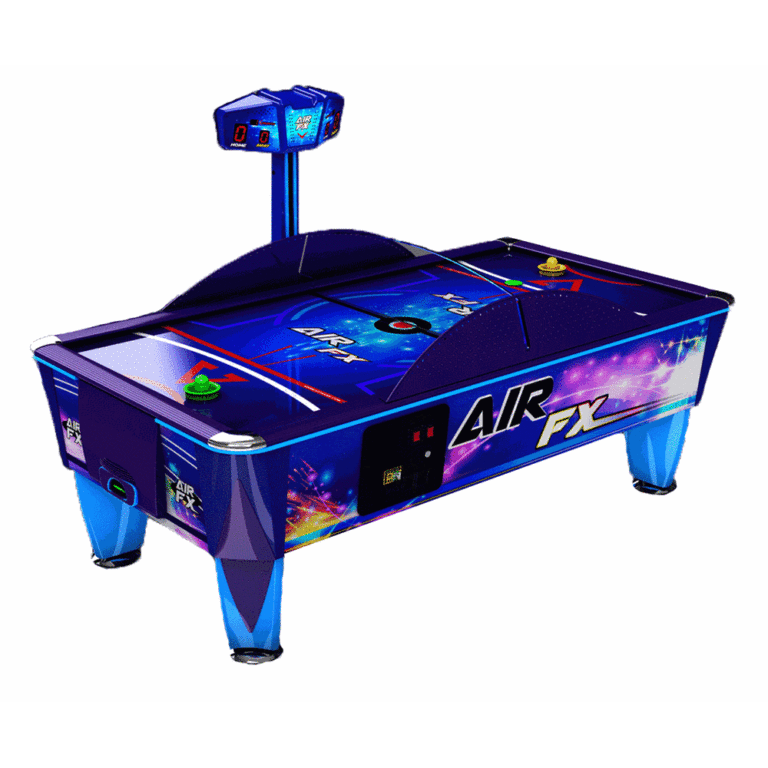 Air FX Full Size Air Hockey Table – 8&#39; LED Lighted Playfield | ½&quot; Thick Surface | Commercial-Grade Arcade Game | Modern Design | Coin-Op Option.
