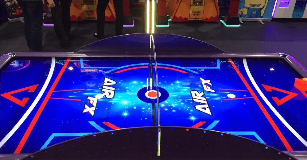Air FX Full Size Air Hockey Table – 8&#39; LED Lighted Playfield | ½&quot; Thick Surface | Commercial-Grade Arcade Game | Modern Design | Coin-Op Option.