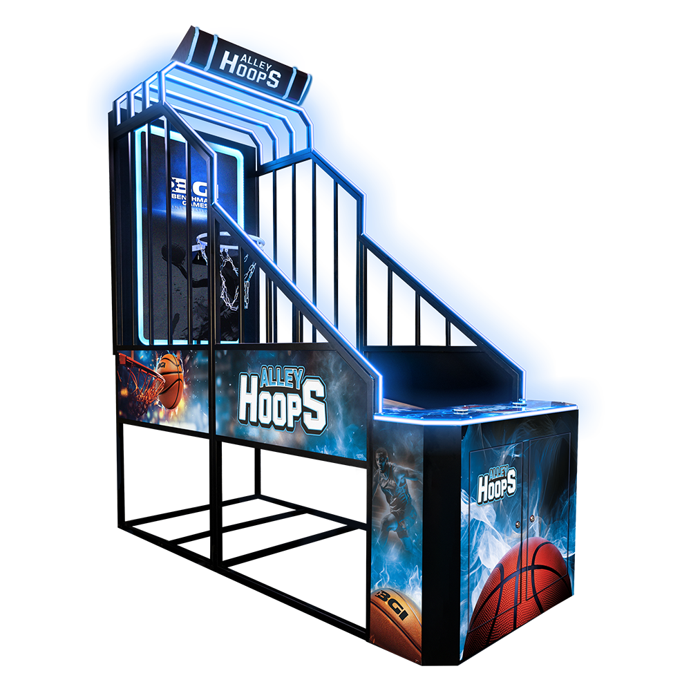 Alley Hoops Standard Basketball Arcade Machine left side view 