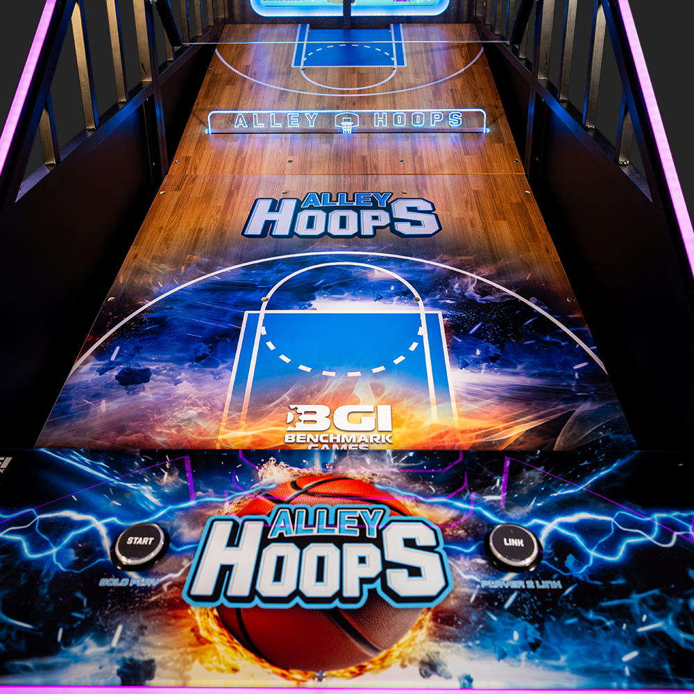 Alley Hoops Standard Basketball Arcade Machine closeup view