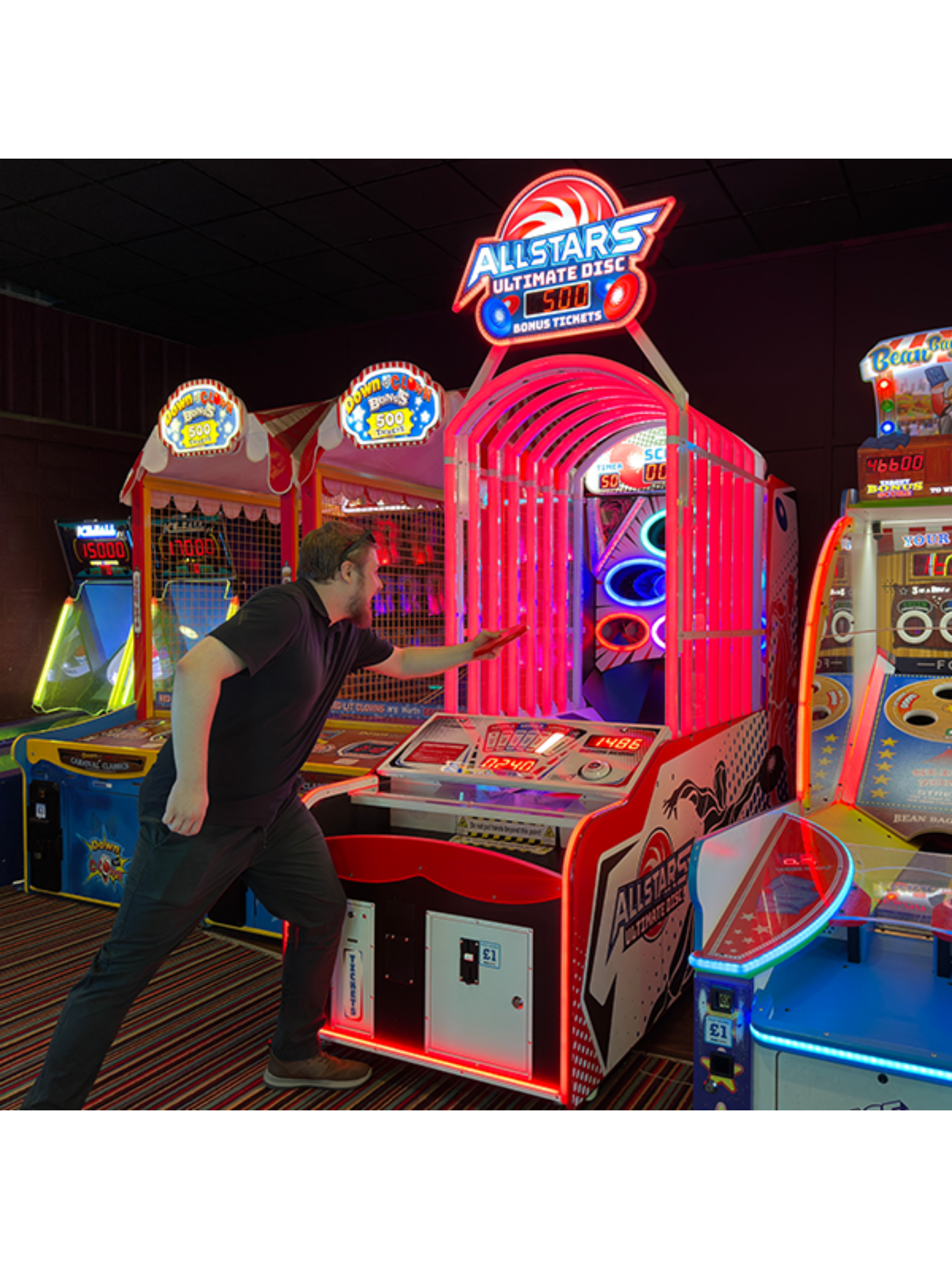 Allstars Ultimate Disc - Skill Based Ticket Redemption Arcade Machine by SEGA - Video Game Arcade