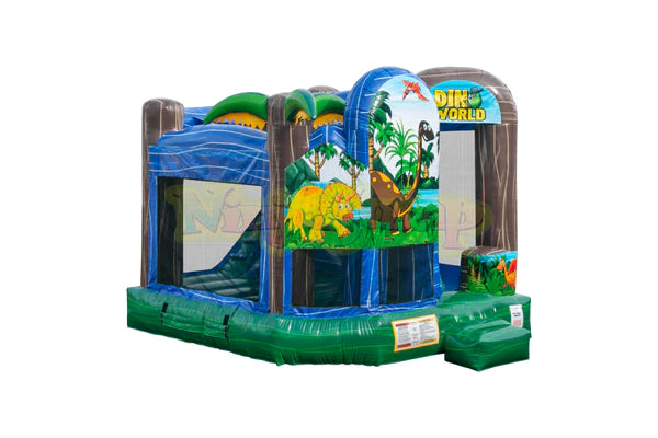 Dino World 14' Bounce House & Slide Combo by Ninja Jump