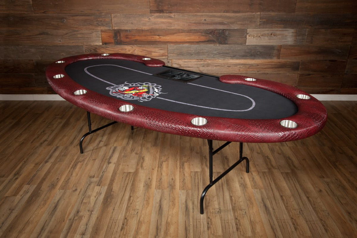 Top view of BBO Prestige Folding Leg Poker Table