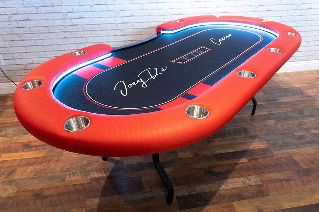 BBO The Aces Pro Alpha Poker Table in a modern game room setting