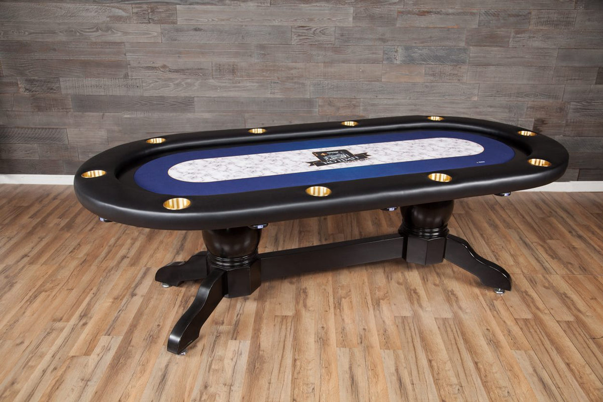 BBO The Elite Poker Table with black racetrack and premium oval design