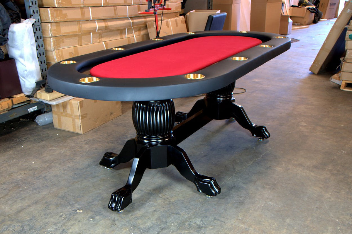 BBO The Elite Poker Table with black racetrack and premium oval design
