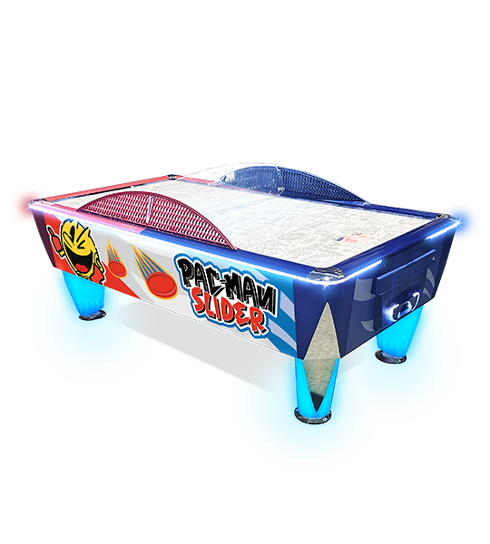 Bandai Namco Pac-Man Slider Air Hockey Table – Coin Operated Arcade Game | LED Color-Changing Playfield | Classic Pac-Man Sounds | Durable Design.