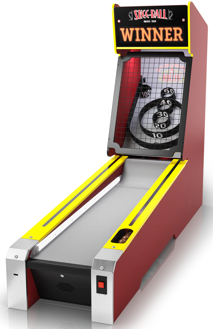 Skee-Ball Classic Arcade Game side view
