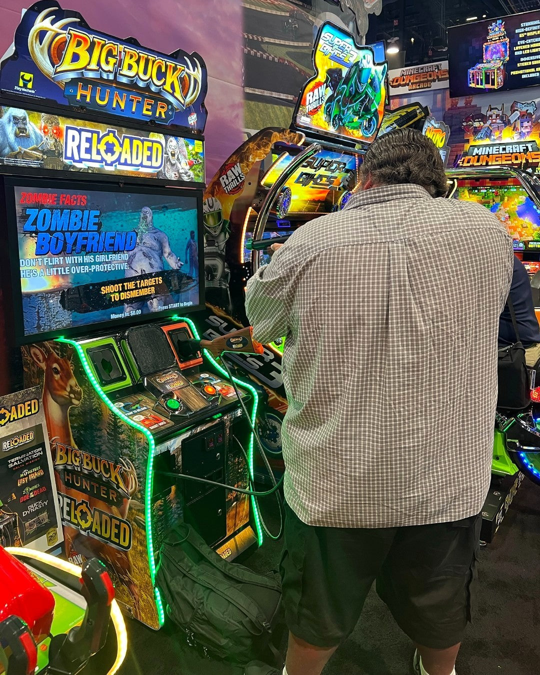 Big Buck Hunter Reloaded arcade game featuring online tournaments, DLC content, and immersive two-player hunting action.