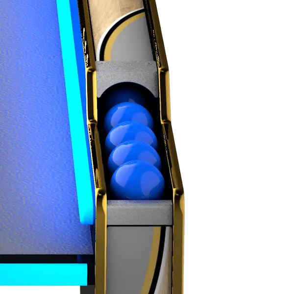 Ice Ball Pro Home Skee-Ball Arcade by ICE Games – 10&#39; LED Alley Roller | Black, Blue, or Pink Customization | 5 Multiplayer Game Modes | Free Play | Home Game Room.