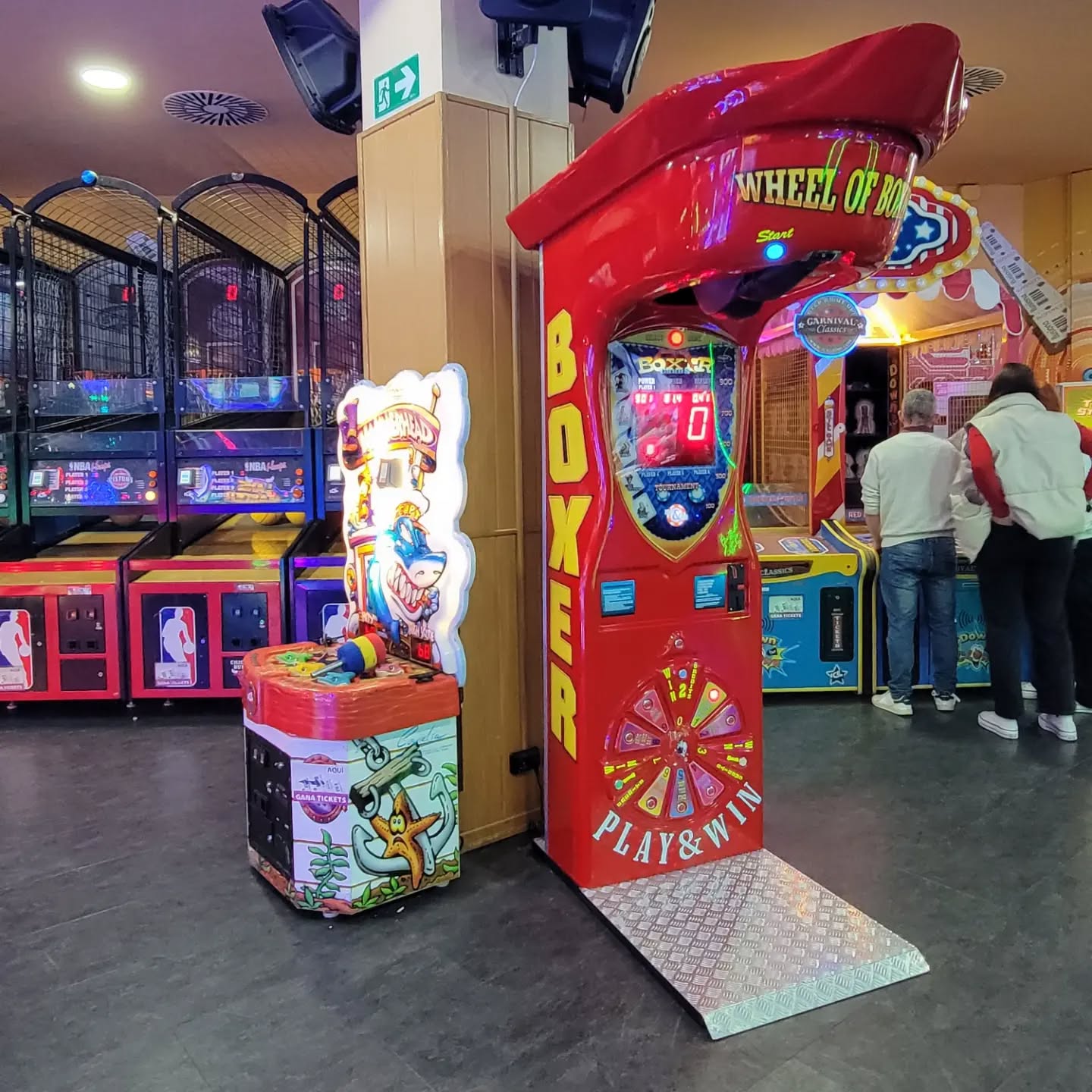 Boxer Cube W/Wheel Of Boxing - Prize Boxer Machine | LED Lighting | Festive Design by Kalkomat - Video Game Arcade