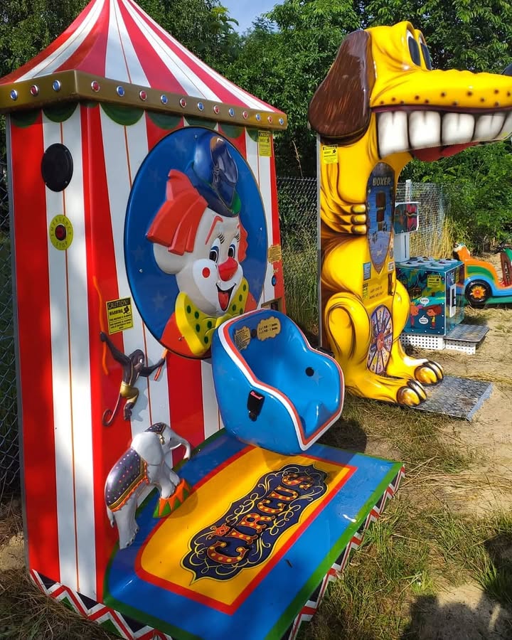 Boxer Dog kids boxing machine with fun animal sound effects and playful arcade attraction design.